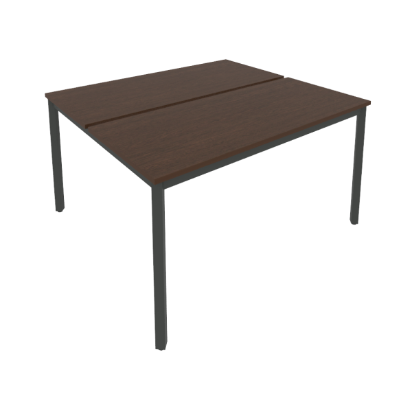 Рабочая станция на металлокаркасе Slim С.СП-5.2 1380x1235x750 (Венге Цаво/Антрацит металл)