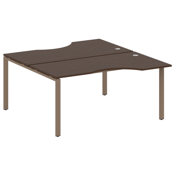 Рабочая станция криволинейная Metal System Style БП.РАС-СА-2.1 1600x1835x750 (Венге Цаво/Мокко металл)
