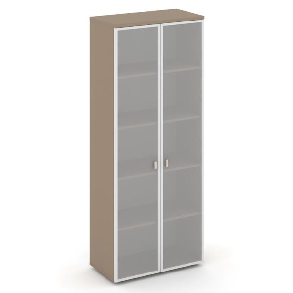 Шкаф высокий широкий ES.ST-1.10R (800х420х1977) (Латте/Сатин матовый)