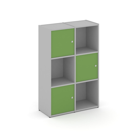 Стеллаж Locker Plus LK.K-002 798x350x1203 (Серый | Зеленый)
