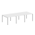 Переговорный стол 3 столешницы Metal System Style БП.ПРГ-3.1 3000x1235x750 (Дуб Наварра/Серый металл)