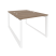 Рабочая станция на О-образном м/к Onix O.MO-D.RS-2.1.7 980x1475x750 (Тиквуд Темный/Белый Металл)