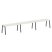 Рабочая станция на 3 рабочих места на А-образном м/к Metal System Style БА.СМ-3.4 4800x720x750 (Дуб наварра/Серый металл)