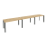 Рабочая станция на П-образном м/к Onix O.MP-RS-3.3.7 4140x720x750 (Тиквуд Темный/Белый Металл)