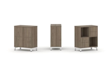 Набор стеллажа 1 сторонний, 2 яруса SN.NS-221 (754х400х881) (Вяз Благородный/Металл Белый)