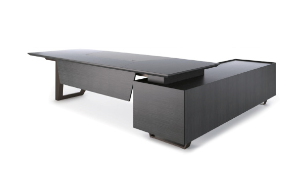 Стол письменный левый DUCATI 320 (3200х2000х760) (Шпон Римский Дуб TA24YA)