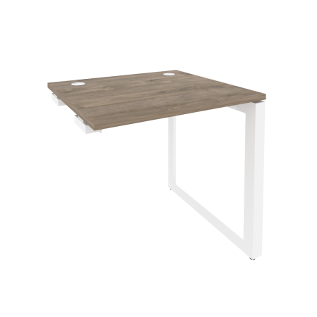 Стол-приставка на О-образном м/к к опорным элементам Onix O.MO-SPR-0.7 780x720x750 (Тиквуд Темный/Белый Металл)