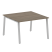 Стол для переговоров (1 столешница) на А-образном м/к Metal System Style БА.ПРГ-1.2 1200x1235x750 (Дуб наварра/Серый металл)
