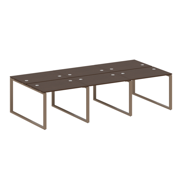 Рабочая станция Metal System Style БО.СМ-6.1 3000x1475x750 (Венге Цаво/Мокко металл)