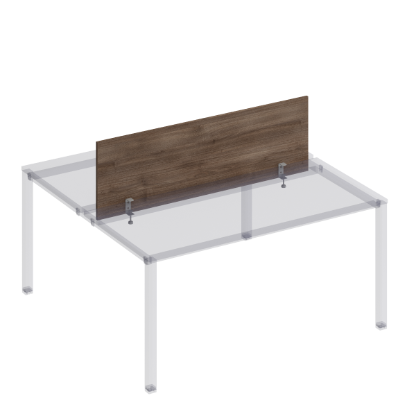 Экран настл. фронт. с кроншт. для рабочей станции 160 на мет. каркас КФ Комфорт КФ К.848 1450x450x18 (Дуб шамони темныйСерый)