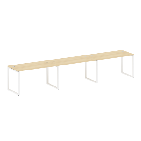 Рабочая станция Metal System Style БО.СМ-3.3 4200x720x750 (Акация/Белый металл)