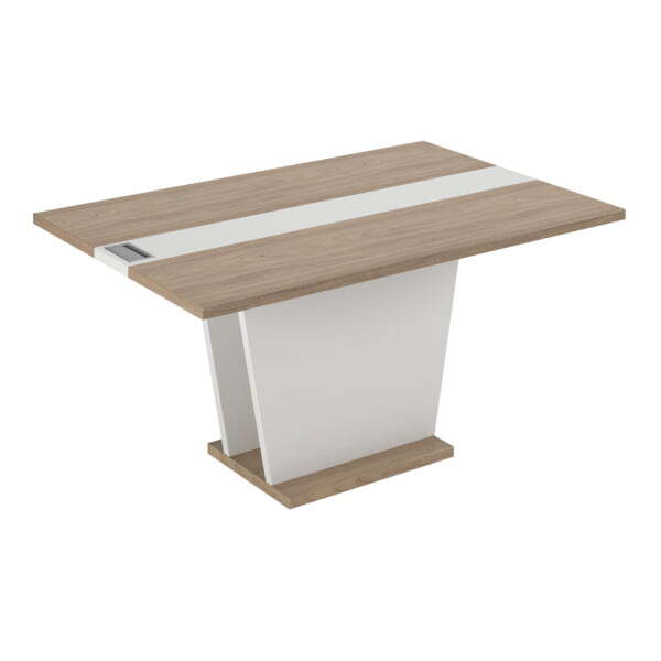 Элемент стола переговоров с кабель-каналом Asti AST339701 1400x1000x750 (Вяз/белый)