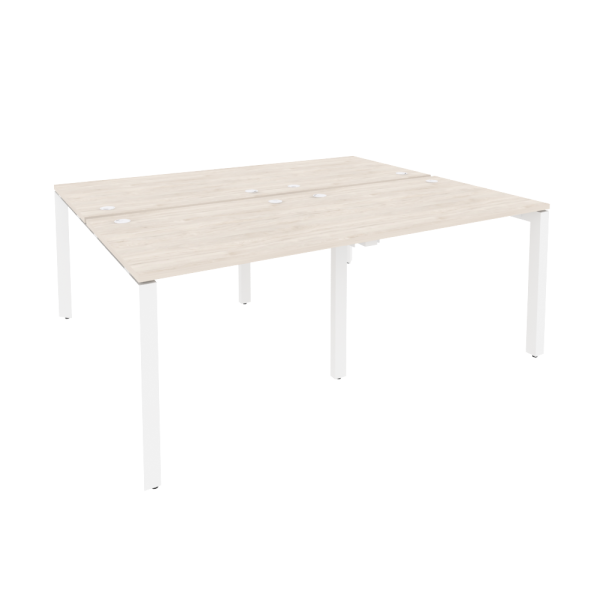 Рабочая станция на П-образном м/к Onix O.MP-D.RS-4.1.8 1960x1635x750 (Денвер Светлый/Белый Металл)