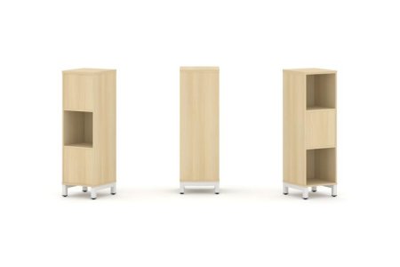 Набор стеллажа 2-х сторонний, 3 яруса SN.NSD-311 (387х400х1248) (Акация Лорка/Металл Белый)