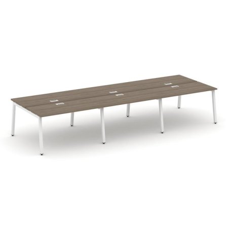 Рабочая станция 2-х сторонняя SN-5A.DRS-073 (4140х1432х750) (Вяз Благородный/Металл Белый)