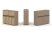 Тумба двойная + низкая надставка ES.NB.2N-6 (1500х410х1135) (Латте/Тиквуд Светлый)