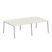 Рабочая станция на 4 рабочих места на А-образном м/к Metal System Style БА.СМ-4.2 2400x1475x750 (Дуб наварра/Серый металл)