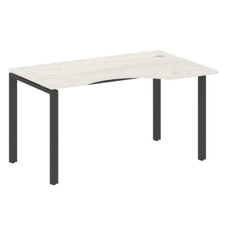 Стол криволинейный правый Metal System Style БП.СА-2 Пр 1400x900x750 (Дуб Наварра/Антрацит металл)