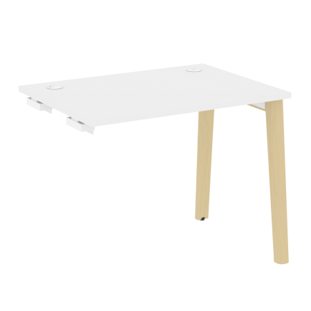 Стол-приставка к опорным элементам на деревянных опорах Onix Wood OW.SPR-1.7 980x720x750 (Белый Бриллиант/Дуб Светлый)