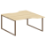 Рабочая станция криволинейная Metal System Style БО.РАС-СА-2.1 1600x1835x750 (Дуб Наварра/Серый металл)