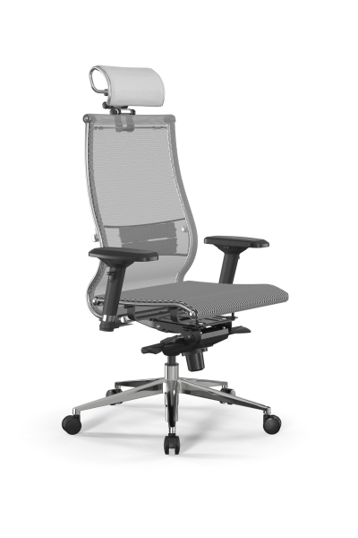 Кресло для руководителя Метта Samurai L2-5D - TS /Kc00/Nc00/D04P/H2cL-3D(M06.B32.G11.W03) (Белый)