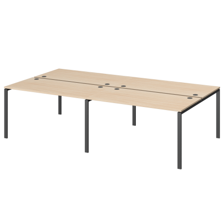 Бенч двойной на 4 рабочих места Арго-М АМБ-002-4 2400x1496x760 (Бук)