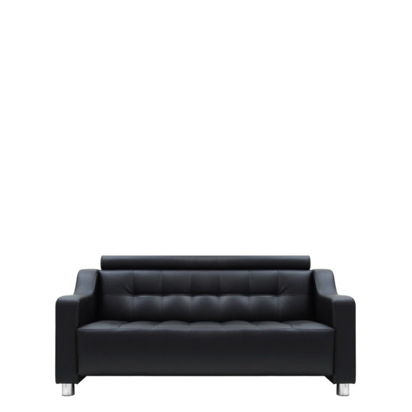 Диван офисный Неаполь (А-04) 2-х местный (Черный)