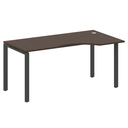 Стол криволинейный правый Metal System Style БП.СА-1 Пр 1600x900x750 (Венге Цаво/Антрацит металл)