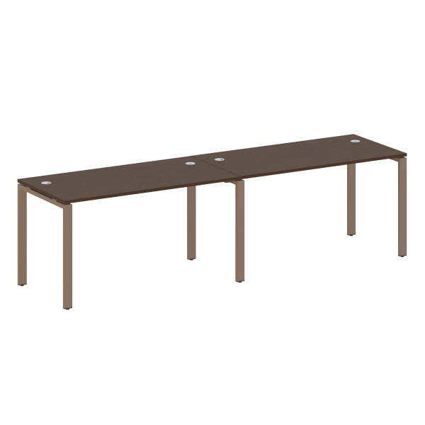 Рабочая станция на 2 раб.места Metal System Style БП.СМ-2.3 2800x720x750 (Венге Цаво/Мокко металл)