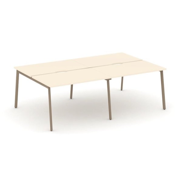 Рабочая станция 4 места ES.D.RS-4.2-VP (2360х1500х750) (Сатин/Металл Латте)