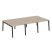 Рабочая станция на деревянных опорах Onix Wood OW.D.RS-6.1.8 2940x1635x750 (Тиквуд Светлый/Дуб Темный)