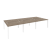 Рабочая станция на П-образном м/к Onix O.MP-D.RS-6.2.8 3540x1635x750 (Тиквуд Темный/Белый Металл)