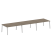Стол для переговоров (3 столешницы) на А-образном м/к Metal System Style БА.ПРГ-3.4 4800x1235x750 (Дуб наварра/Серый металл)