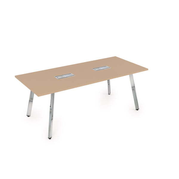 10СП.095 Стол переговорный (1800x900x750) (MokkoМеталл глянец)