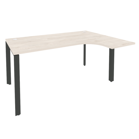 Стол эргономичный правый на П-образном м/к Onix O.MP-SA-4R 1580x1180x750 (Денвер Светлый/Черный металл)