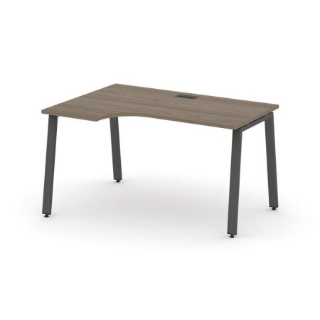 Стол рабочий эргономичный SN-6A.SPA-011(L) (1380х700/980х750) (Вяз Благородный/Металл Антрацит)