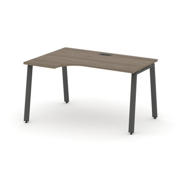 Стол рабочий эргономичный SN-6A.SPA-001(L) (1380х600/980х750) (Вяз Благородный/Металл Антрацит)