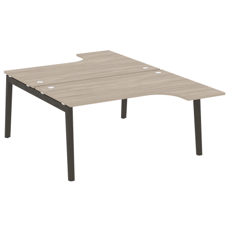 Рабочая станция на деревянных опорах Onix Wood OW.D.SA-4 1580x2395x750 (Дуб Аттик/Дуб Темный)