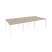 Рабочая станция на П-образном м/к Onix O.MP-D.RS-6.1.7 2940x1475x750 (Тиквуд Темный/Белый Металл)