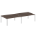 Рабочая станция на 4 раб. места Metal System Style БП.СМ-4.5 3600x1475x750 (Дуб Наварра/Серый металл)