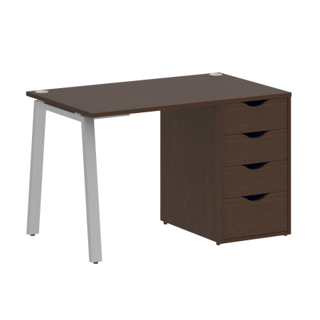 Стол письменный VR.SP-3-118.4.A 1180x720x750 (Венге Цаво/Серый Металл)