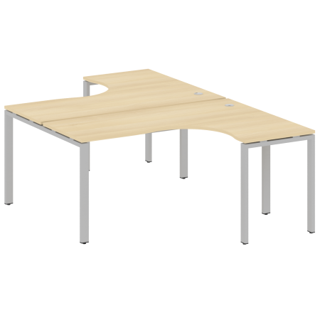 Рабочая станция криволинейная Metal System Style БП.РАС-СА-2.4 1600x2435x750 (Акация/Серый металл)