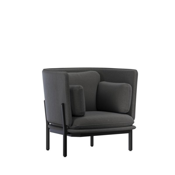 Диван одноместный с низкой спинкой STA-01L (Verona 66/Металл Черный)