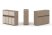 Тумба двойная + низкая надставка ES.NB.2N-6 (1500х410х1135) (Латте/Тиквуд Светлый)
