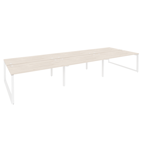 Рабочая станция на О-образном м/к Onix O.MO-D.RS-6.4.8 4740x1635x750 (Денвер Светлый/Белый Металл)