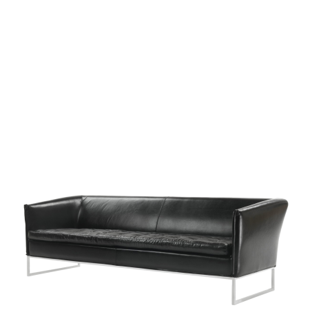 Диван офисный Лиз (С-16) 2-х местный (Черный)