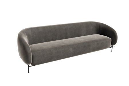 Диван трёхместный BLT-3 (Velutto 75/Металл Черный)