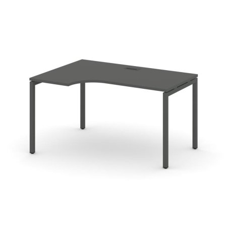 Стол рабочий эргономичный SN-4P.SPA-021(L) (1380х800/980х750) (Антрацит/Металл Антрацит)