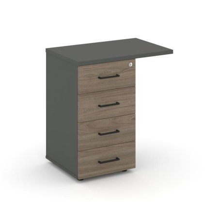 Тумба приставная SN.TPP-002 (416/700х460х750) (Антрацит/Вяз Благородный)