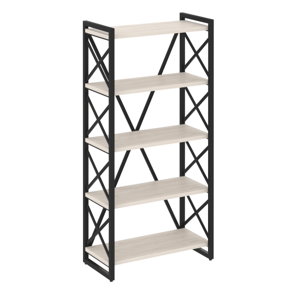 Стеллаж на регулируемых опорах-5 полок VR.L-MST.O-5.8 800x400x1650 (Денвер Светлый/Черный металл)